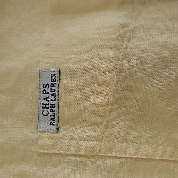 Chaps linen cotton blend short sleeve shirt size XL - Picture 4 of 4